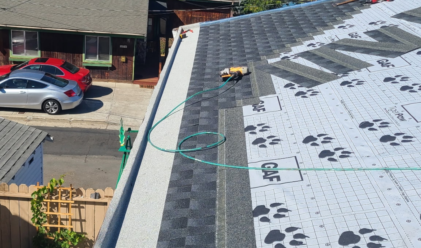 roofing being installed by the best roofing contractor in woodland, ca